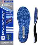 PowerStep Pinnacle Wide Fit Orthotics Insoles, Wide Feet Arch Support, Plantar Fasciitis Relief, Mild Pronation, Orthotics that Supports Ankle & Knee Pain for Men and Women, Made in the USA - Blue/Gray — 1