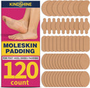 120Pcs Bulk Moleskin Strips with Adhesive Blister Prevention Pads — 1