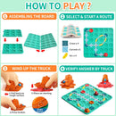 burgkidz STEM Road Build Puzzle: Teal Board, 200+ Chal. w/ 2 Cars — 2