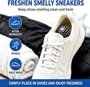 Knixmax Sneaker Deodorizer Shoe Freshener Balls, Odor Eaters for Shoes Boots Mules, Smell Eliminator Ball for Gym Gear Bags and Lockers, Fresh Linen Scent, Pack of 6, Black White — 2