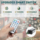 YITAHOME 7.5ft Prelit Natural Layered Flocked Christmas Tree with Remote — 4