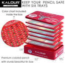 KALOUR 180 Colored Pencil for Artists - Rich Pigment Soft Core - Oil-Based - Ideal for Coloring Drawing Sketching Shading Blending - Vibrant Color（Tin Case） — 6