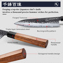 FAMCÜTE 8" Japanese Knife, Hand Forged Sharp Chef Knife w/Rosewood Handle — 4