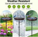 Daoeny 35In Metal Bird Bath for Outside, Vintage Freestanding Birdbaths &…