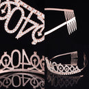 CIEHER 40th Birthday Crown + Sash + Pearl Pin Set for Women, Tiara, Gifts for Friends, Party Decorations & Favors | 40th Sash & Tiara Set — 3