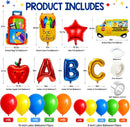 Back to School Decorations First Day of School Decorations Back to School Balloon Arch Garland Kit 158Pcs Rainbow Balloons with School Theme Foil Balloons for Classroom School Party Supplies — 2