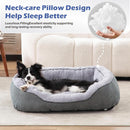 INVENHO Medium Dog Beds for Medium Dogs Washable, Rectangle Dog Bed Medium Size Dog, Orthopedic Dog Bed, Warming Soft Calming Sleeping Puppy Bed Durable Pet Bed with Anti-Slip Bottom M(30"x24"x9") — 3