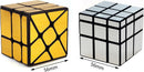 Mirror Speed Cube Set 3x3 Mirror Silver Cube and Gold Wheel Cube Magic Bundle Puzzle — 3
