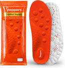 Original Steppers Insoles for Men & Women, 2026 New 4D Memory Foam Cloud Soles, Breathable Massage Shoe Inserts with Arch Support for Foot Pain & Fatigue, Trim-to-Fit for All Shoe Types - Orange — 1