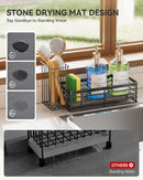 Yofidra Sponge Holder for Kitchen Sink, Sink Caddy with Stone Drying Mat — 2