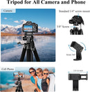 VICTIV 74” Camera Tripod, Tripod for Camera and Phone with Phone Holder photo 3