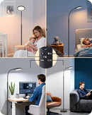 EDISHINE LED Floor Lamp 1300LM Super Bright Reading Floor Lamps Black — 7