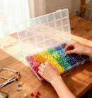 28 Colors Pony Beads Kit for Bracelets, 700PCS 6x9mm Plastic Kandi Beads Bulk for Jewelry Making — 6