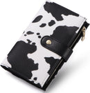 yiijay Women's Wallets RFID Blocking Leather Trifold Clutch Wallet Credit Card Holder Ladies Travel Wallet Purse with Passport/Pen Holder