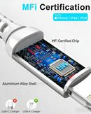 2ft USB to Lightning Cable 2Pack MFi Certified, iPhone Charger Cord 3