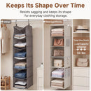 StorageWorks Hanging Closet Organizer, 6-Shelf with 2-in-1 Design, Ivory — 6