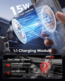 Estbuc 2-in-1 15W Magsafe Car Mount Charger, Magnetic Wireless Car Charger photo 4