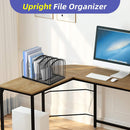SUPEASY 5-Section File Organizer for Desk, Metal File Folder Holder, Black — 5