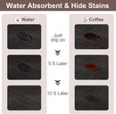 CooRug Fashion Coffee Mat, Dish Drying Mat 12" x 20" Black — 2