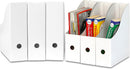 Simple Houseware 6-Pack Magazine File Holder Box, Foldable Cardboard Organizer, White — 1