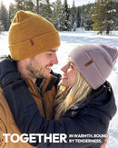 3 Pack Beanie for Men Women, Winter Double Layer Warm Hat Skull Cap - Black+camel+purple — 6