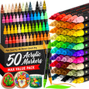 ARTISTRO 50 Acrylic Dual-Tip Glass Marker Pens for Wine Glasses — 1