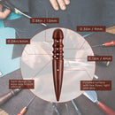 8 Pieces Leather Knife Set, Including Leather Edge Beveler Groover, Cutter Wood Leathercraft Edge Slicker Burnisher Crafting Tools Skiving Knife Leathercraft Accessories — 4