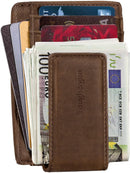 Toughergun Slim Wallet for Men RFID Blocking Money Clip, Minimalist Front Pocket Credit Card Holder, Magnetic Thin Mens Wallets with ID Window — 3