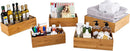 Seville Classics Bamboo Wood Storage Bins Organizer Boxes for Kitchen Counter, Pantry, Closet, Office Bedroom, Makeup, Bathroom, Nursery, K Cup, 5 Piece 3-Size (1 XL, 2L, 2M) Shelf Bin Set, Bamboo — 1