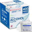 Care Touch Alcohol Prep Pads - 400 Count Alcohol Wipes Individually Wrapped, 1.18x2.36 Inches - 70% Isopropyl Swabs for Home, Medical, or First Aid Kits - Sterilized 2-Ply Pads — 1
