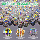 Crystal Glass Beads for Jewelry Making, 80 Pcs Faceted Beads, 10 mm, AB — 2
