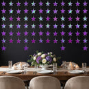 78 Feet Star Garland Decorations - 6PCS Double Side Purple Hanging Stars Decorations for Ceiling, Paper Star Garland Streamers Banner for Birthday Wedding Engagement Homecoming Classroom Christmas — 6