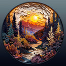 Wooden Puzzles for Adults, Unique Sunset Forest Puzzle 11.4x11.4in 200pcs — 1