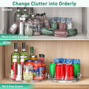 Optish 2 Pack 9.5" Lazy Susan Organizer for Cabinet, Non-Skid Turntable — 6