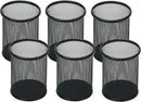 Pen Holder Pencil Holder Mesh Metal Pen Cup Holder Pencil Cup Holder for Desk Office Home Pen Organizer Black, 6 Pack — 1