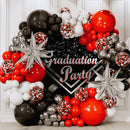 ALL-IN-1 Red Black and White Balloon Arch Kit for Red and Black Birthday Party Decorations – Reds and Blacks Balloons for White Black and Red Balloon Garland Kit – Graduation Black and Red Balloons | Red, Black, White, Silver — 8