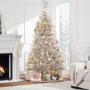 Best Choice Products 6ft Prelit Tinsel Christmas Tree w/Twinkling LED Lights, Artificial Seasonal Holiday Decoration w/ 250 Lights, 1,000 Branch Tips, Metal Stand - Silver — 2