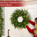 24" Lighted Norfolk Pine Wreath, Thick and Soft, Timer and 8 Modes, Artificial Christmas Wreaths for Front Door 50 LED 70 Pine Branches Christmas Door Wreath for Wall Window Indoor Outdoor Home Decor — 5