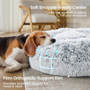 JOLLYVOGUE Small Dog Bed, Calming Dog Beds for Small Dogs & Indoor Cats - 20 Inches Donut Washable Cat Bed for Kittens & Puppies, Round Fluffy Plush Faux Fur Pet Beds(Smoke Grey) — 3