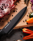 Astercook 15 Pieces Kitchen Knife Block Set with Sharpener, Black — 5