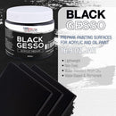 U.S. Art Supply Black Gesso Primer - 16.9oz (500ml) for Oil & Acrylic Paint — 2