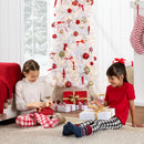 Best Choice Products Pre-Lit White Pencil Christmas Tree, 6ft Slim Lighted Artificial Décor w/Incandescent White Lights, Skinny Tree, Metal Base — 4