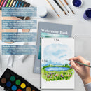 Fuxi Small Watercolor Sketchbook, 2-Pack - 5.5" x 8.5" | 140lb/300gsm Cold Press Watercolor Paper, 30 Sheets Per Pad. | Mist Blue | 5.5" x 8.5" (Pack of 2) — 6