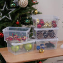 Citylife 10Packs 1.3Qt Small Storage Bins with Lids,Stackable Clear — 3