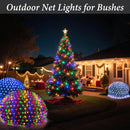OYCBUZO 300 LED Christmas Net Lights, 14.8ft x 5ft Mesh Lights Outdoor 8 Modes Green Wire, Waterproof Connectable String Lights Plug in for Bushes Xmas Tree Garden Holiday Party Decor - Multicolor — 6