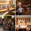3D Happy Birthday Banner, Pre-Strung Felt Party Decorations (Brown) — 8