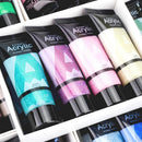 AUREUO Galaxy Glitter Acrylic Paint Set - 8 Twinkle Iridescent Colors 0.71 Fl Oz / 21ml Tubes Sparkling Art Paints for Holiday Crafts Decor Non Toxic Art Supplies for DIY Projects, Gifts for Artists | 8 Glitter Colors | 0.71 Fl Oz (Pack of 8) — 3