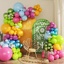 CROSSFINGERS Mexican Cinco de Mayo Fiesta Balloon Arch Kit,145pcs Rainbow Balloon Garland for Mexican Fiesta Party Decorations Luau Birthday Hawaii Tropical Carnival Baby Shower Birthday | Colorful — 1
