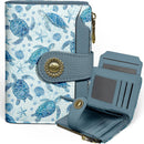 Icycay Cat Small Wallet Women RFID Blocking Bifold Cute Credit Card Holder - Sea Turtle — 1