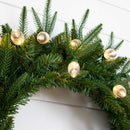 Nearly Natural 24in Pre-Lit Artificial Luxembourg Pine Christmas Wreath with Multicolored LED Lights — 3